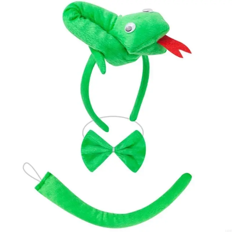 Y3NE Chuột/Lợn/Bò/Khỉ/Cừu/Tygers Đầu Đuôi Bowtie Đuôi Halloween Động Vật Trang Phục Hóa Trang phụ Kiện Dành Cho Trẻ