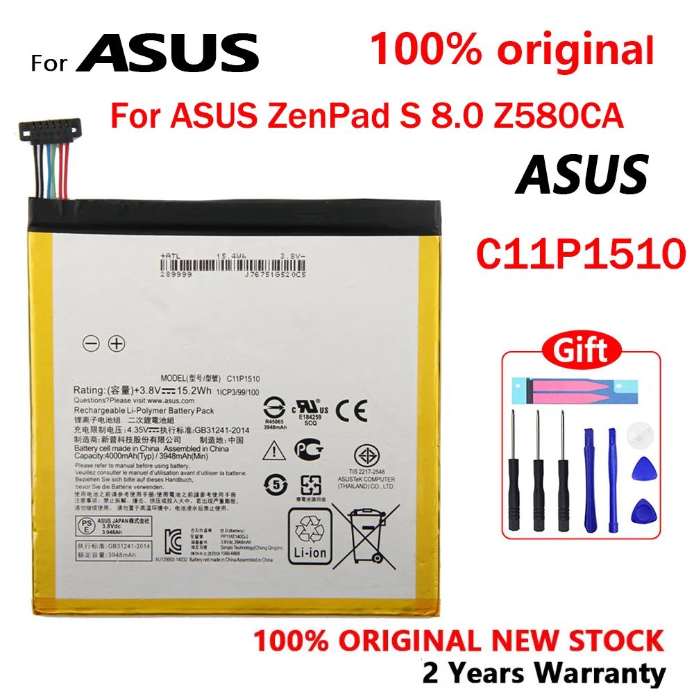 New Original C11P1510 4000mAh Tablet PC Battery For ASUS Live G500TG ZC500TG Z00VD ZenFone Go 5.5 inch Batteries With Tools