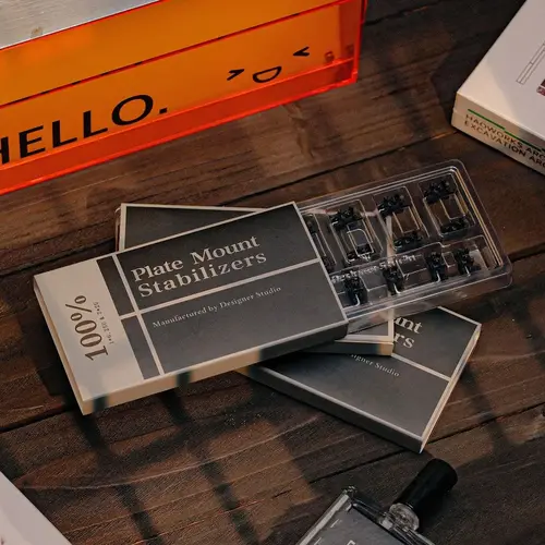 Estabilizadores de teclado montados en placa de estudio de diseño, estabilizadores POM personalizados DIY lubricados de fábrica para 60% 80% 100 *