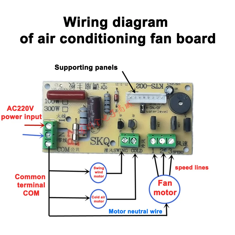 Remote Control Board Fan Control Board For Home Cooling Easy Installation Natural Wind Mode 7-hour Timer Compact Design