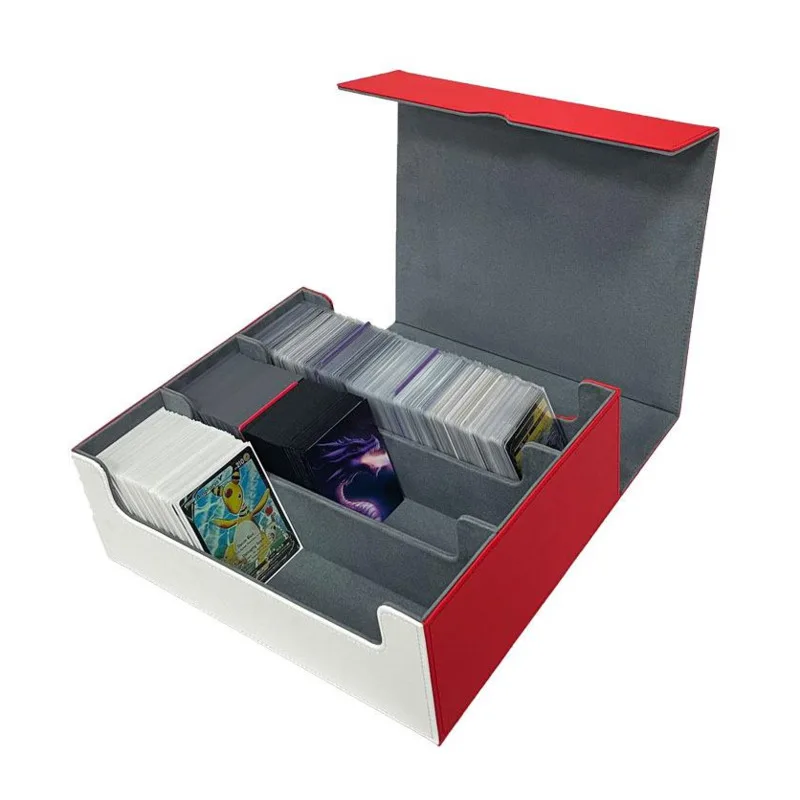 

Magnetic Suction Game Card Deck Box Three Row Portable Large Capacity Can Accommodate 1800 Card For MTG YGO TCG Card Storage Box