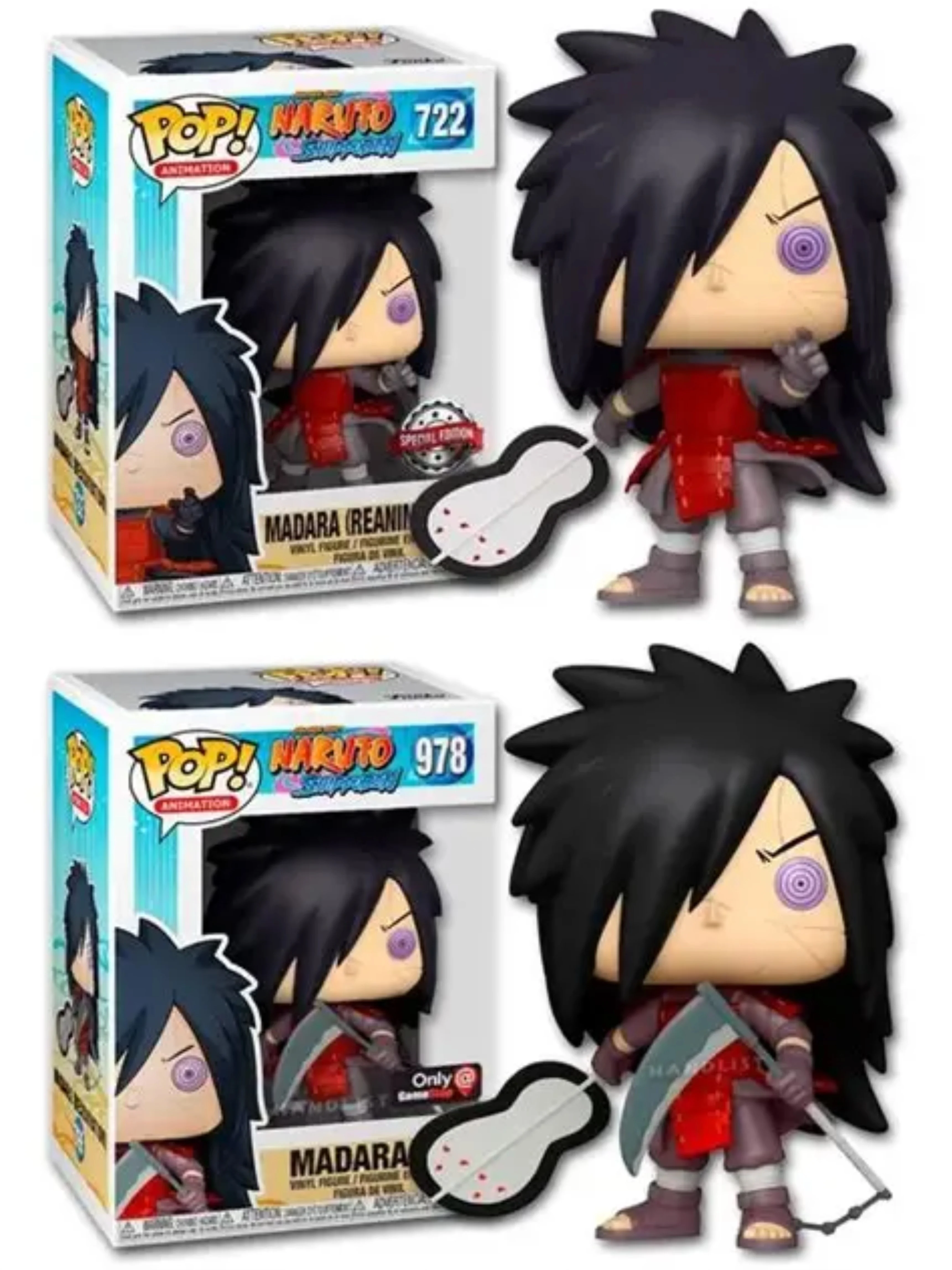 NUEVO Funko Pop de Animación Naruto Madara (Reanimación) # 722 Madara # Figuras de Acción de Vinilo de Kakashi 978, Muñecos de Juguete, Regalo para Niños