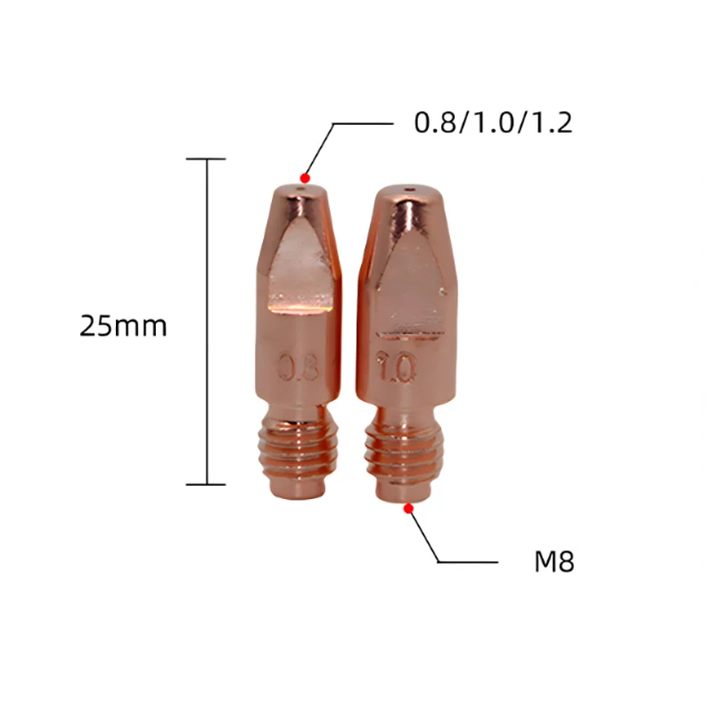 5PC 36KD Welding Torch Tips Consumables M8*30mm 0.8/1.0/1.2mm Torch Gun Contact Tips MIG/MAG Co2/Gas Welding Accessories