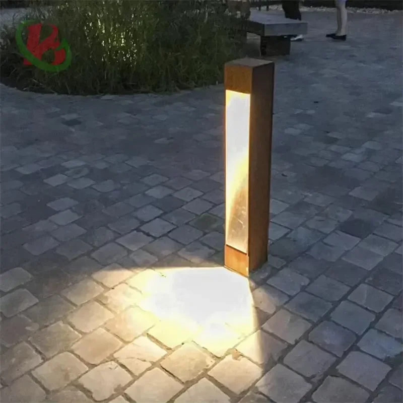 Wholesale Custom Corten Steel Light Box Outdoor Garden Box Light for Lighting
