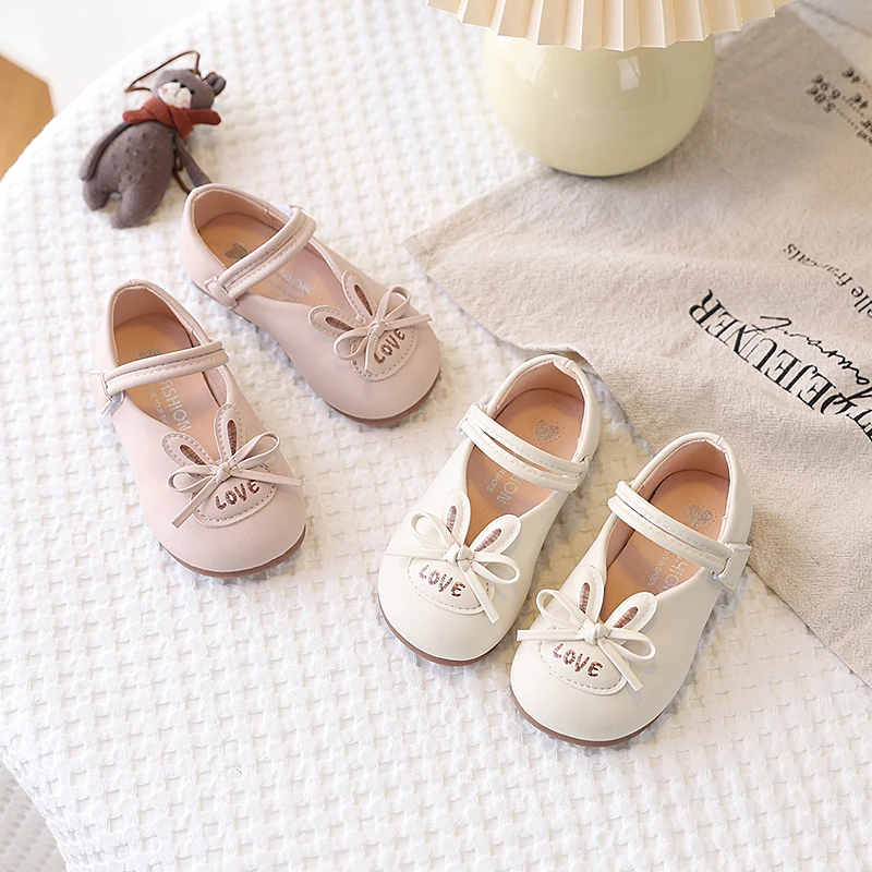 

YUYIN Little Girl Rabbit Shoes Cute Toddler Flat Shoes Suitable for Casual Occasions Non-slip Simple Soft Classic and Cute