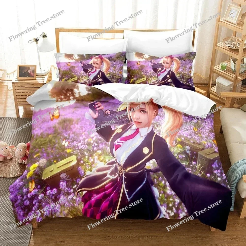 Free Fire Game Battlegrounds Bedding Set Boys Girls Twin Queen Size Duvet Cover Pillowcase Bed Kids Adult Home Textileextile0299