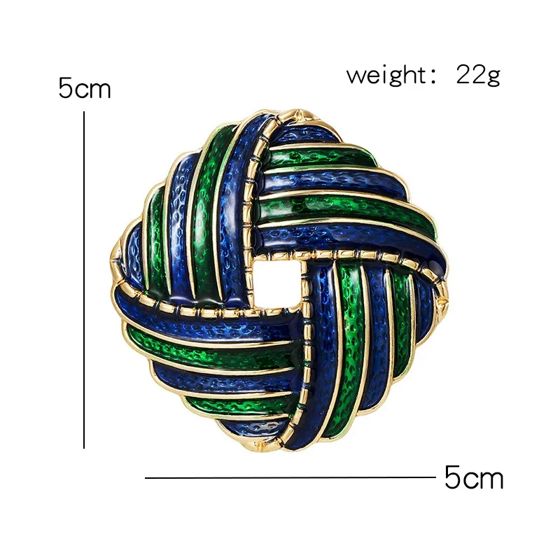 Dmari Women Brooch Enamel Pin Bohemian Square Shape Badge Colorful Lapel Pins Classy Accessories For Clothing Luxury Jewelry