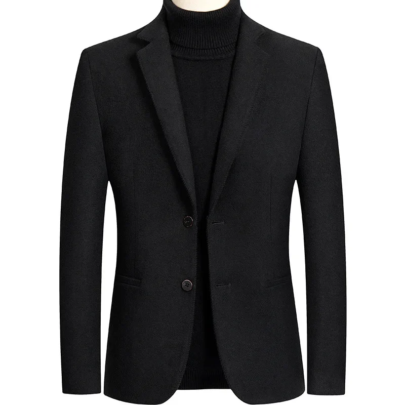 Mężczyźni kaszmirowe garnitury płaszcze marynarki kurtki garnitur w stylu Business Casual płaszcze z wełny jakości mężczyzna Slim Fit Blazers kurtki