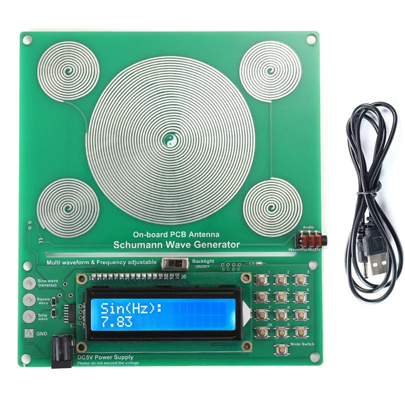 CJSD-Adjustable Schumann Wave Generator 0.01Hz-100000Hz, Multi-Waveform Signal Generator (Without Case)