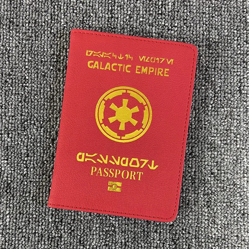 Galactic Empire Passport Cover Rfid Blocking Red Pu Leather Case for Passports Women Travel Wallet Passport Holder