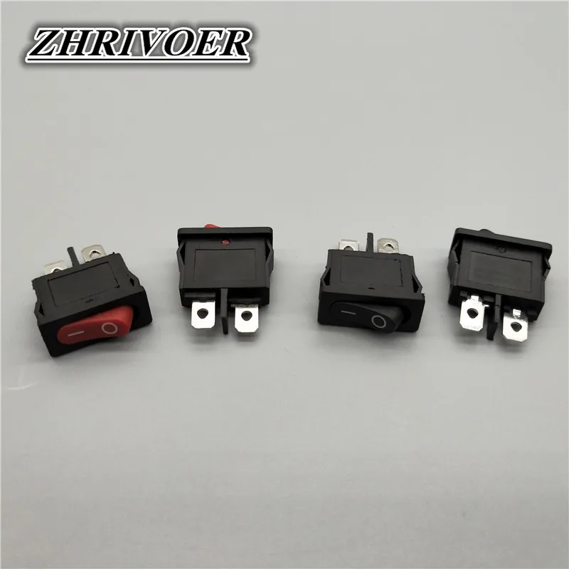 5Pcs 10x22mm KCD1-110 Black Super Thin Rocker Switch NO/OFF 2 Pin Small Instrument Power Switch