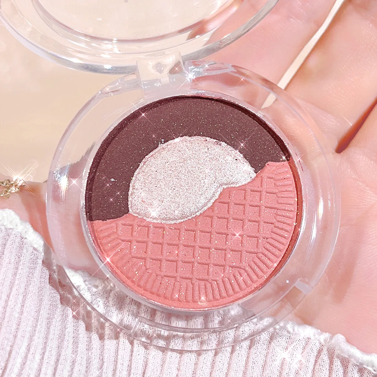 パールマットアイシャドウピンクヨーロッパアメリカ韓国メイクアップアーティストクッキー小皿モノクロアイシャドウボックス