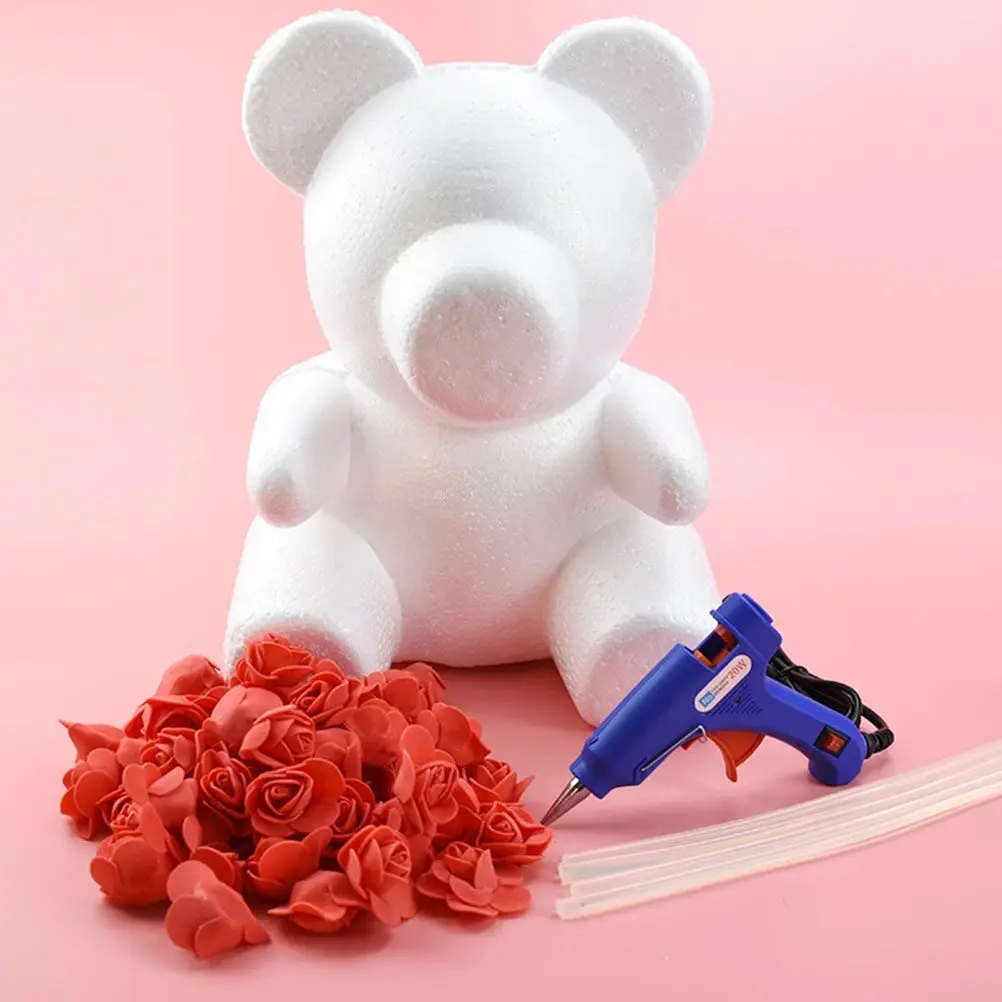 

2Pcs Foaming Bear Heart Models for Handmade Crafts Decorative Painting Projects Perfect for Weddings Festivals Kids Activities