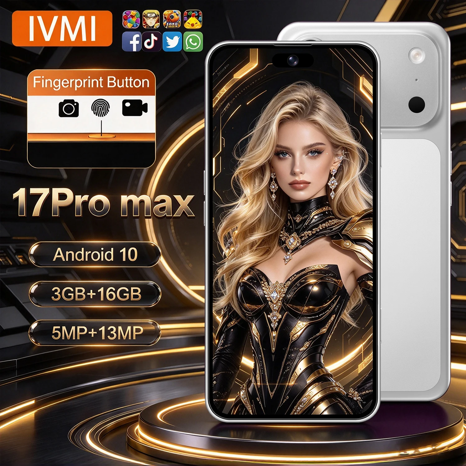 IVMI 17Pro Max 4G Smartphone 3GB RAM 16GB ROM Android10.0 6.7