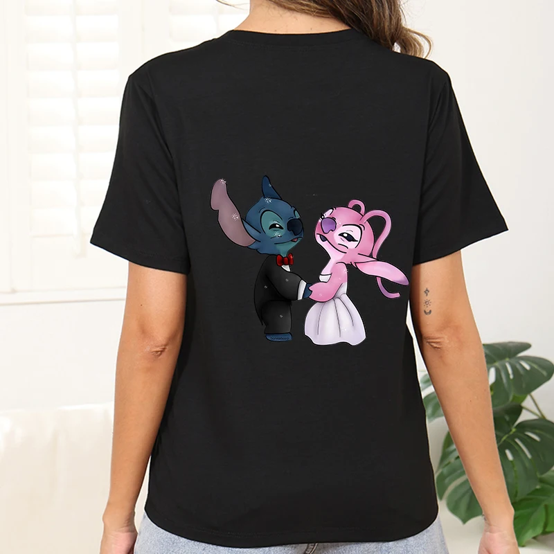 

Ladies Clothes Custom Disney Mickey Minnie Printed Cotton Y2k Loose Top Woman Clothing t-Shirt Short Sleeve Top Summer Dress