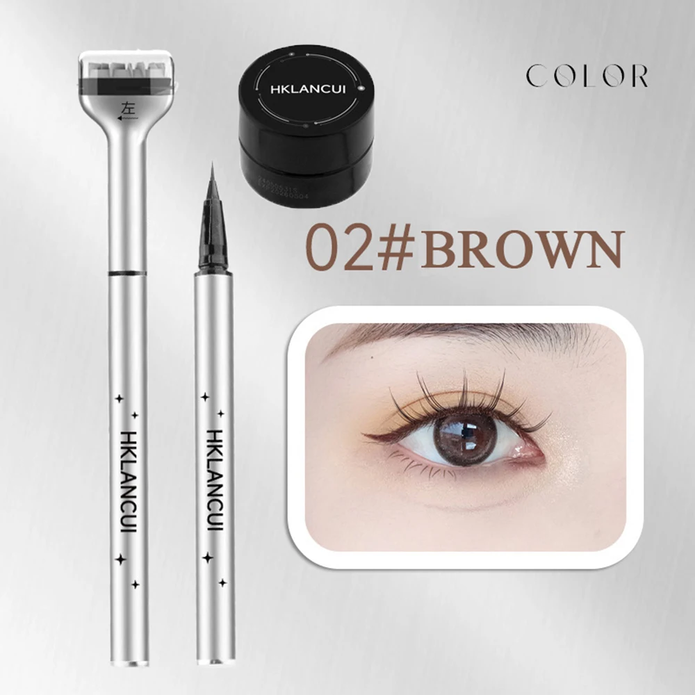 Dezone Lower Eyelash Stamp Maquillage Professionnelle Eyelash Seal Eyeliner Pen Waterproof And Sweat Proof Eye Liner 2 In 1