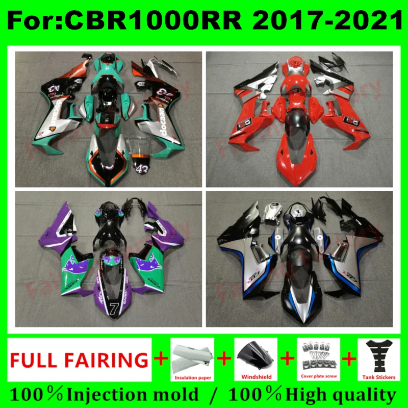 

New ABS Motorcycle Fairings Kit Fit for HONDA CBR1000RR 2017 2018 2019 2020 CBR1000 RR 17 18 19 20 21 bodywork full fairing zxmt