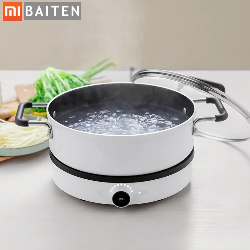 Xiaomi Zhiwu Soup Pot Food-grade Non-stick Coating Induction Cooker Cooking Pan with Stainless Steel Steamer