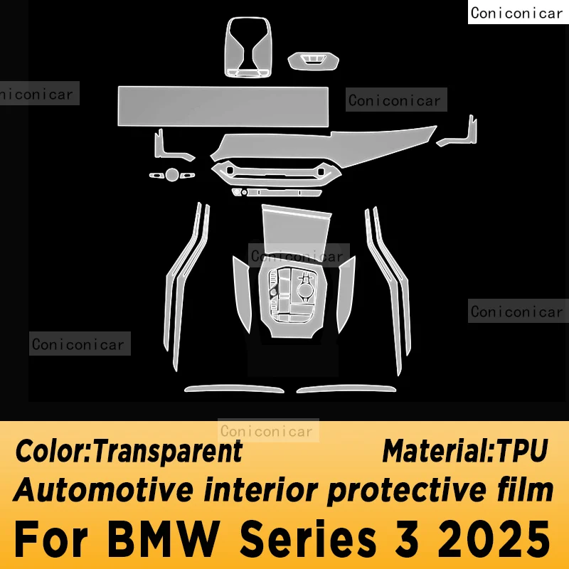 

For BMW SERIES 3 2025 Panel Dashboard Navigation Automotive Interior Protective Film TPU Anti-Scratch Accessories
