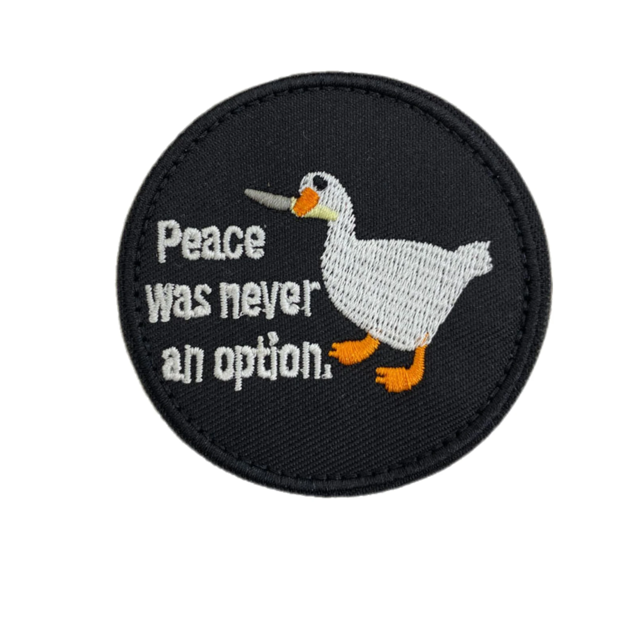 Outdoor Knife Picking Goose Embroidered Patch Animal Warrior Legion Military Morale Armband DIY Backpack Patches for Clothing