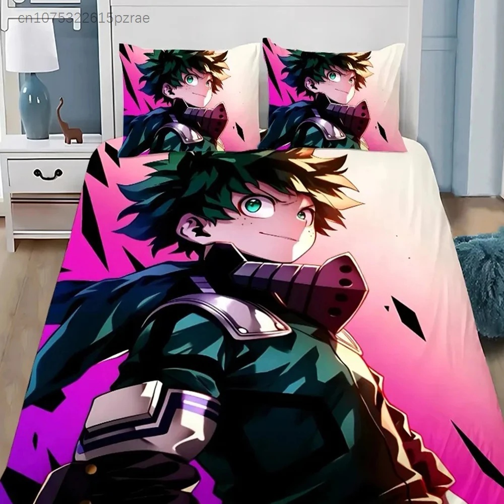 Japan Anime My Hero Academia Bedding Sets Exquisite Bed Supplies Duvet Cover Bed Comforter Set Bedding Set Luxury Birthday Gift
