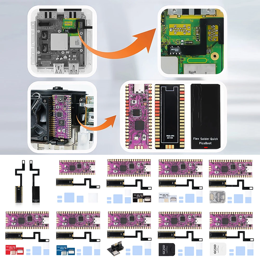 SD2SP2 Adapter FPC Flex Cable for Raspberry Pi Pico Picoboot Compatible with NGC Gamecube Card Reader Accessories