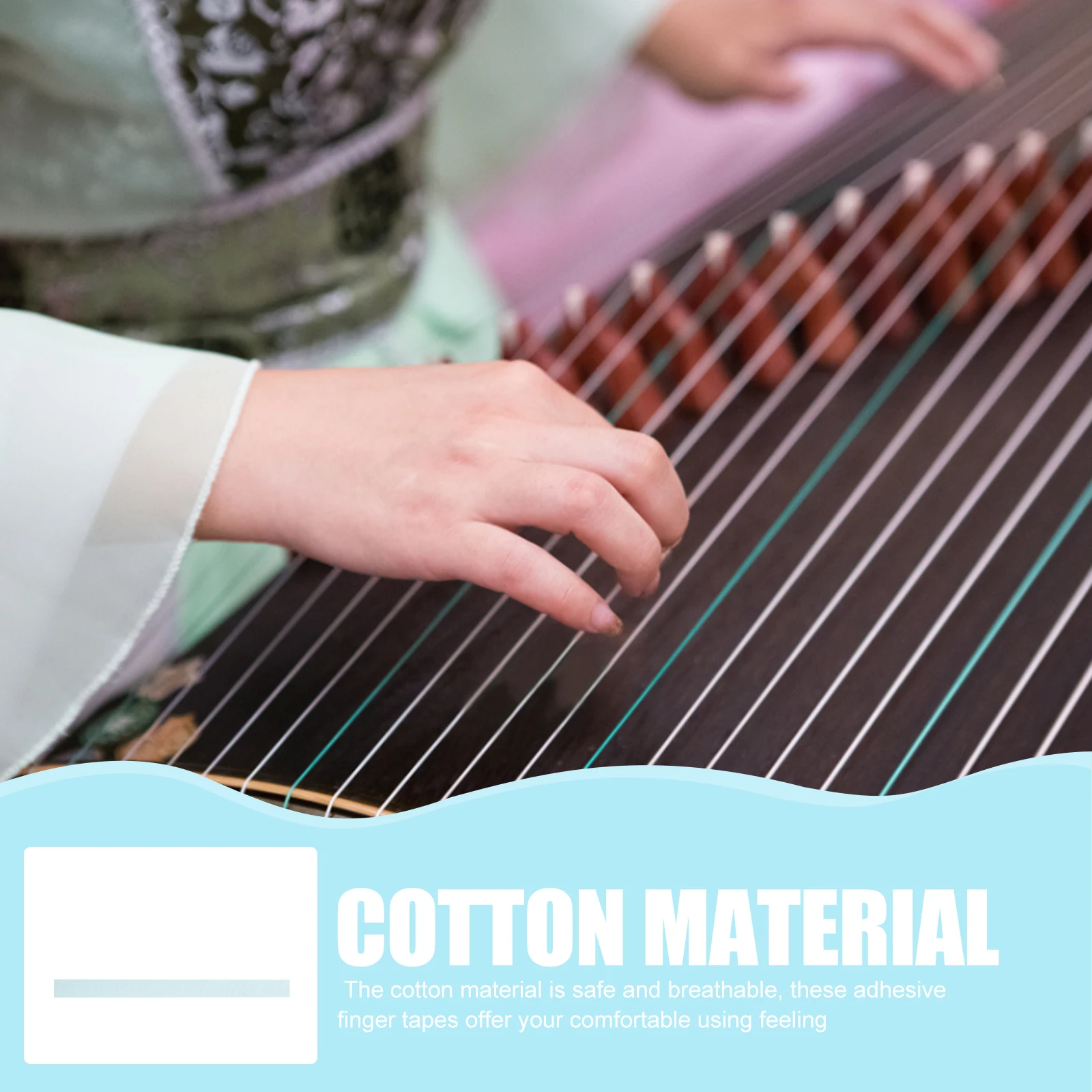 

100 Pcs Guzheng Tape Adhesive Finger Tapes Cotton Protectors Breathable Nail Guitar Covers Instrument for