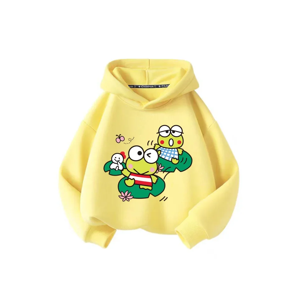 New Fall/Winter 2024 Baby clothing for girls Hello Kitty hoodie Sanli Ou Keroppi Children\'s hoodie top for children