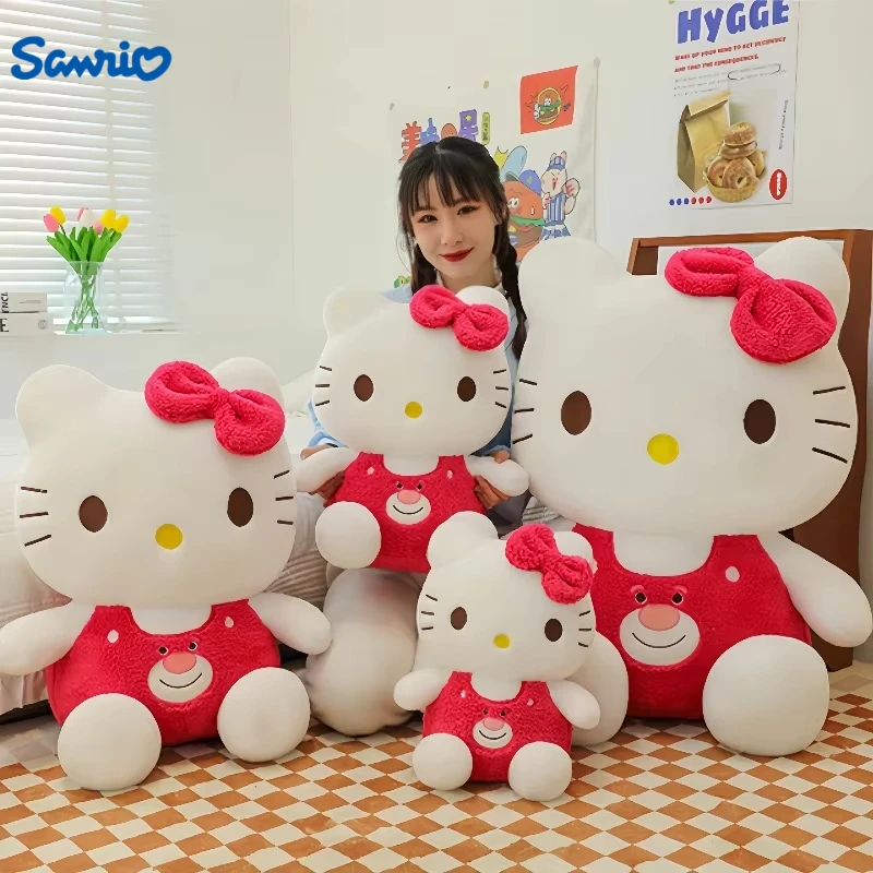 

35/45/55CM Big Size Sanrio Hello Kitty Plushies Stuffed Animal Kawaii Comfortable and Soft Doll Furnishing Children's Toys Gift