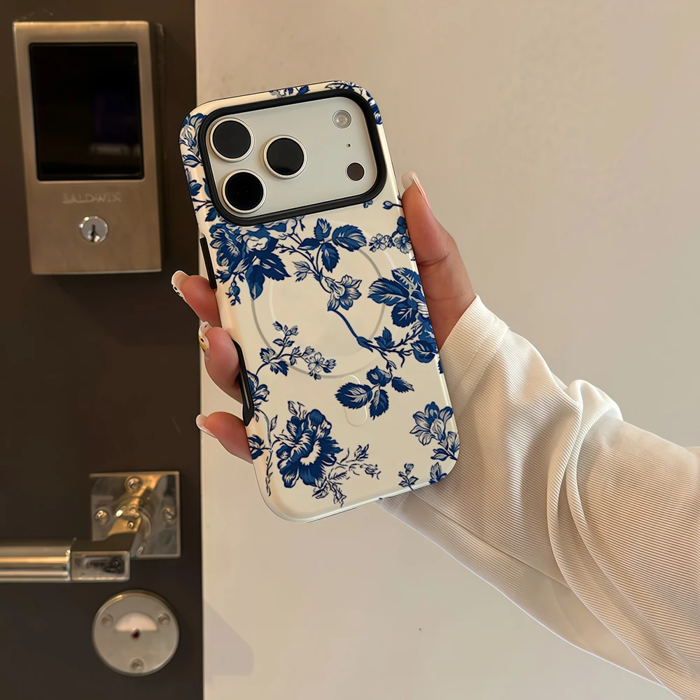 Vintage Blue Rose Phone Case F - Phone Cases Blue review and price