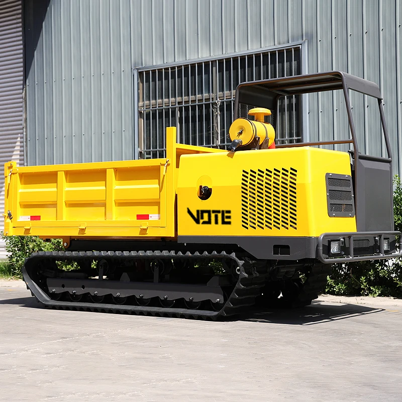 High Quality Mini Dumper Truck All Terrain Crawler Carrier Oil Palm Farm Diesel Mini Dumper 2 Ton Crawler Carrier