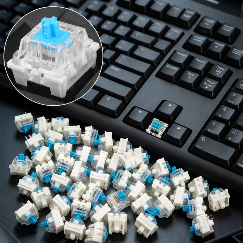 20-100 PCS Keyboard Switch Keyboard Clicker Key Replacement 3 Pin Tactile Switch Keyboard Replacement Accessories & Clip