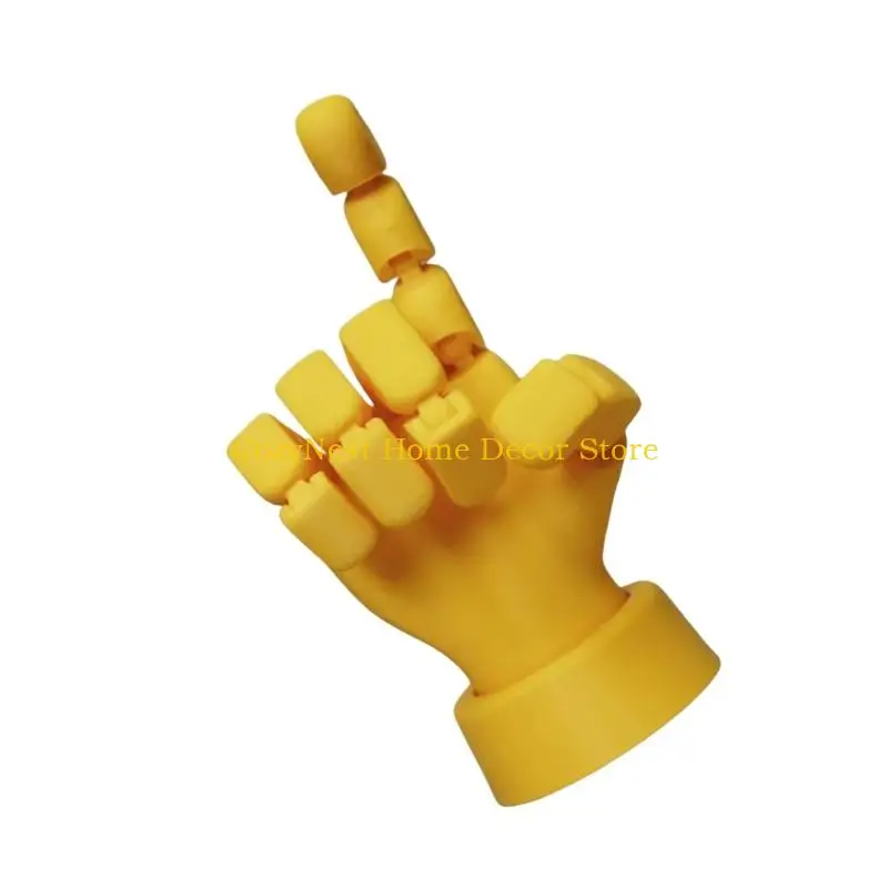 92MF Hand Model Home Office Desk Decors Flexible Moveable Fingers Manikin Hand Figure