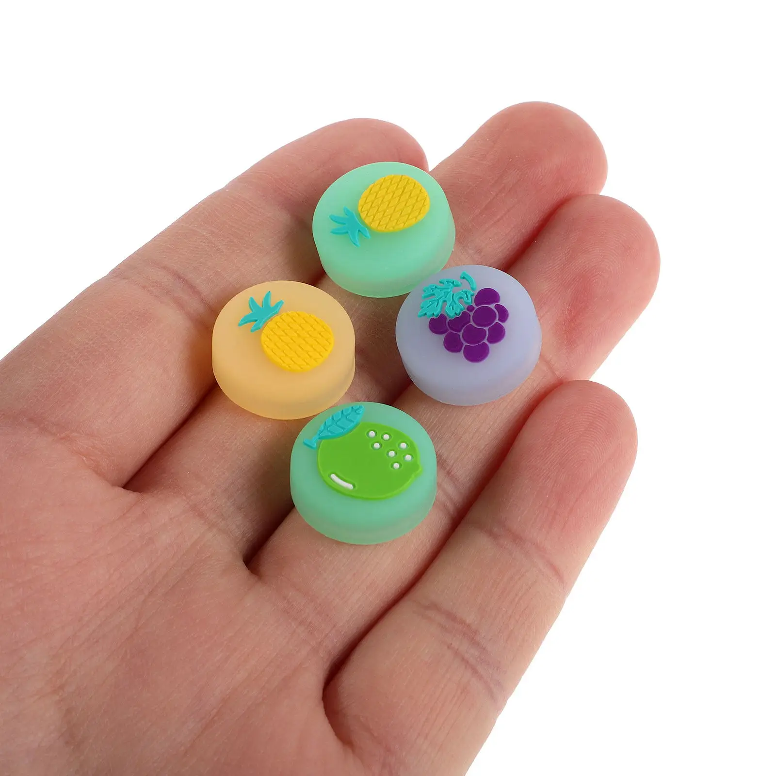 4Pcs Thumbstick Grips Glow in The Dark Silicone Joystick Caps Comfortable Gaming Controller Accessories Pink Cute