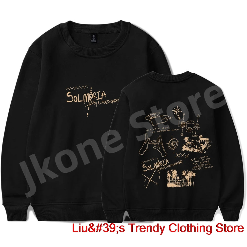 

Eladio Carrion Sol Maria Sweatshirts Rapper Tour Merch Long Sleeve T-shirts Women Men Fashion Casual Crewneck Top