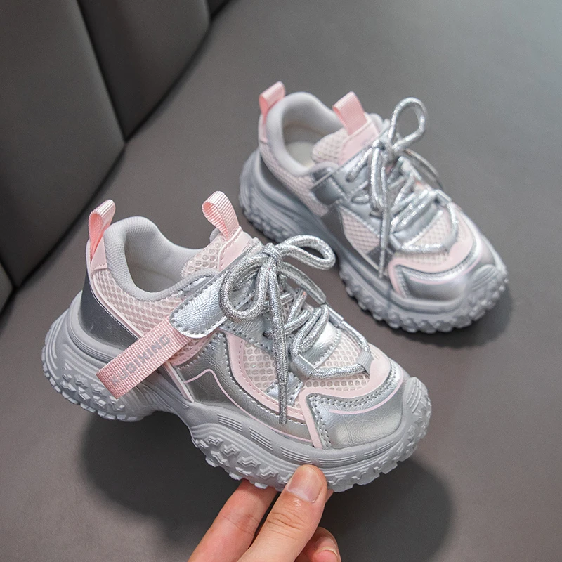 

Girls' sports shoes, breathable dad shoes, children's lightweight anti slip shoes, boys' running shoes