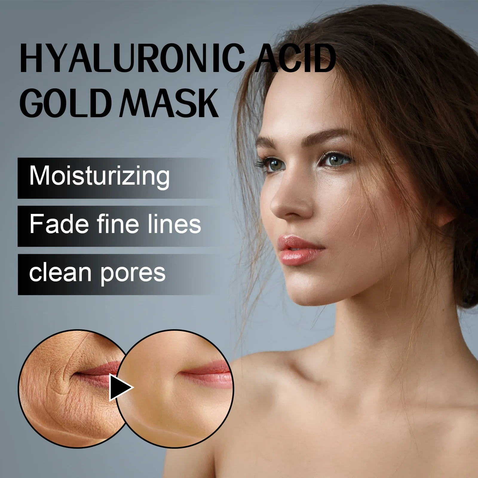 Hyaluronic Acid Gold Mask Concentrate on Skincare & Rejuvenation & Replenishing Moisture, Soothes Rough Skin, 100g