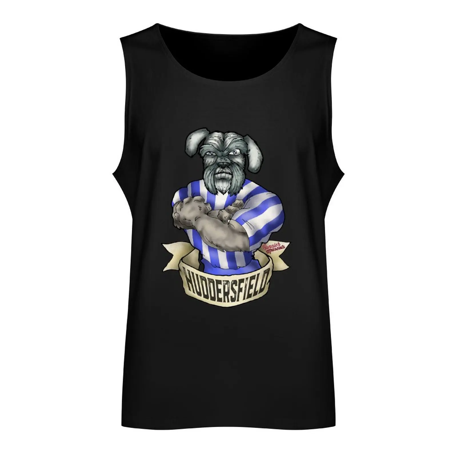 Huddersfield Town Terrier Mascot Tank Top Men's sleeveless gym shirts t-shirt for men