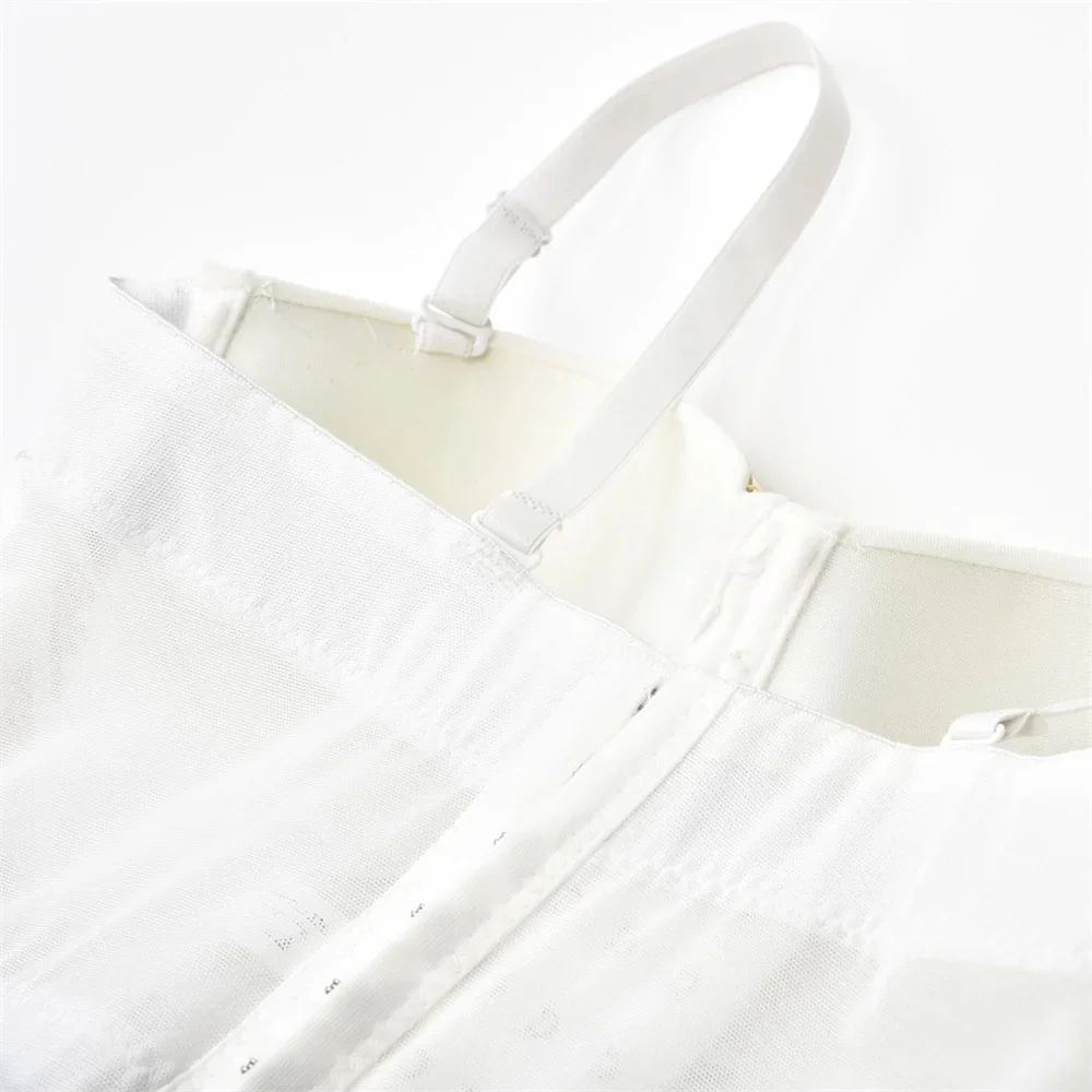 Summer Hot Lingerie Women Sexy White Corset Gothic Black Bustier Punk Golden Rivets Adjusted-straps Push Up Bra Party Wedding