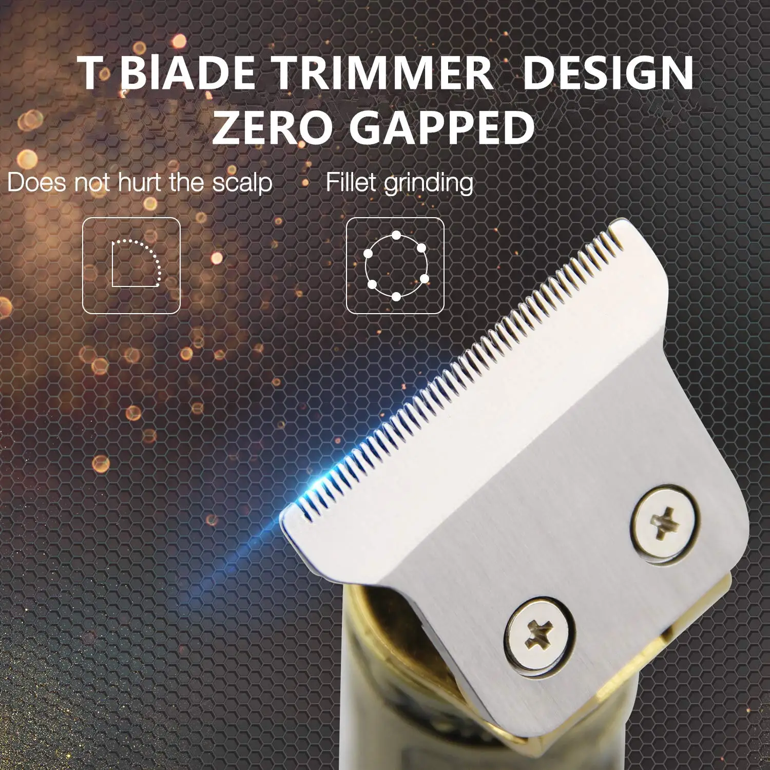 T9 USB Wireless Stainless Steel T Blade Sharp Hair Trimmers Men Shaver Rechargeable Baldheaded Hair Clippers Cutting Machine