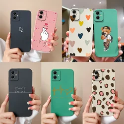 For Samsung Galaxy A05 A05S Cases Back Cover Love Heart Shockproof Non-slip Silicone Liquid Fashion For Samsung A 05 A05s Bumper