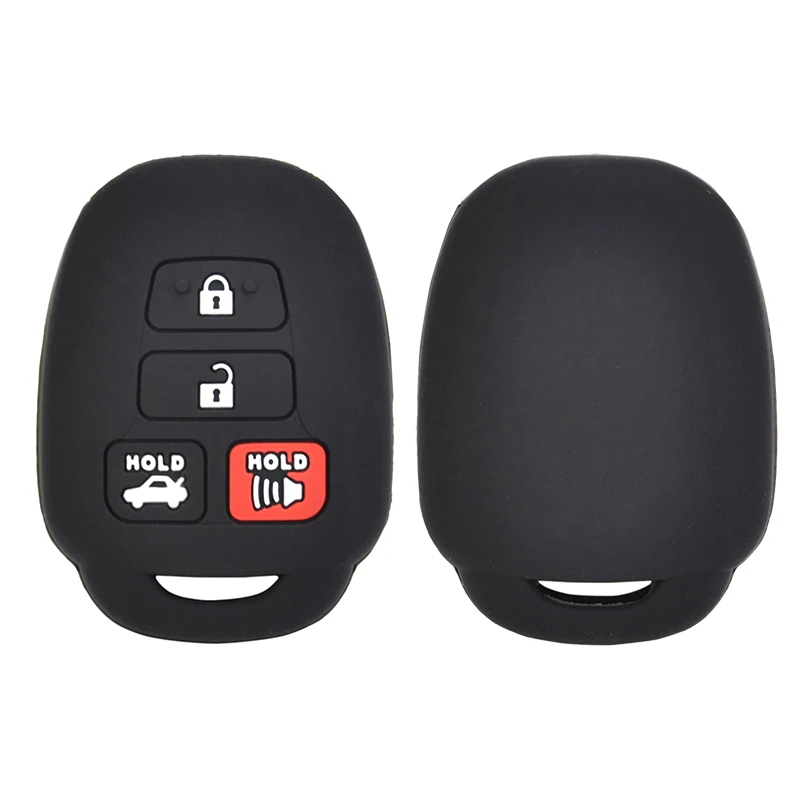 For Toyota Yaris Tacoma Camry Corolla RAV4 Prius C Highlander 2012 - 2020 4 Button Silicone Car Remote Key Fob Shell Cover