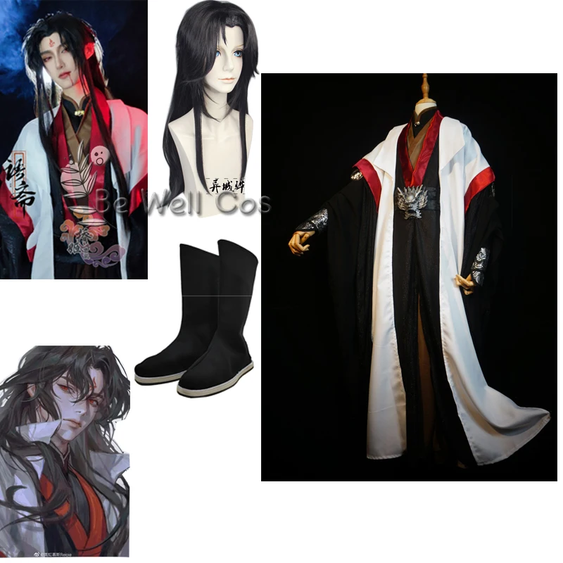 Anime The Scum Villain\'s Self-Saving System Luo BingHe Cosplay Costume Ancient Costume Cosplay Wig Shoes For Women Men Halloween