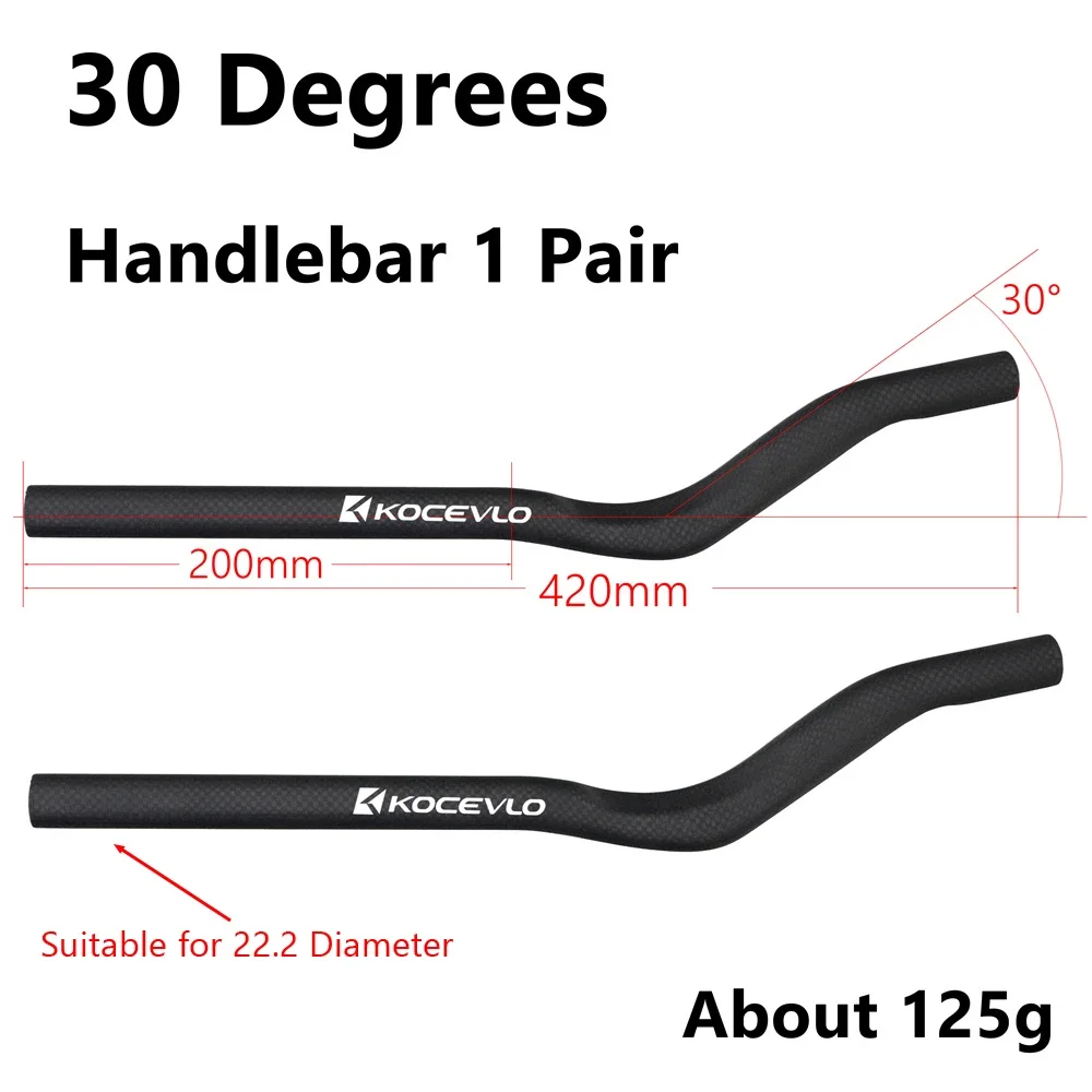 Carbonfaser-Fahrrad-Lenker-Verlängerung TT Aero Bars Clip-On Lenker für Triathlon und Zeitfahren – Fahrradteile