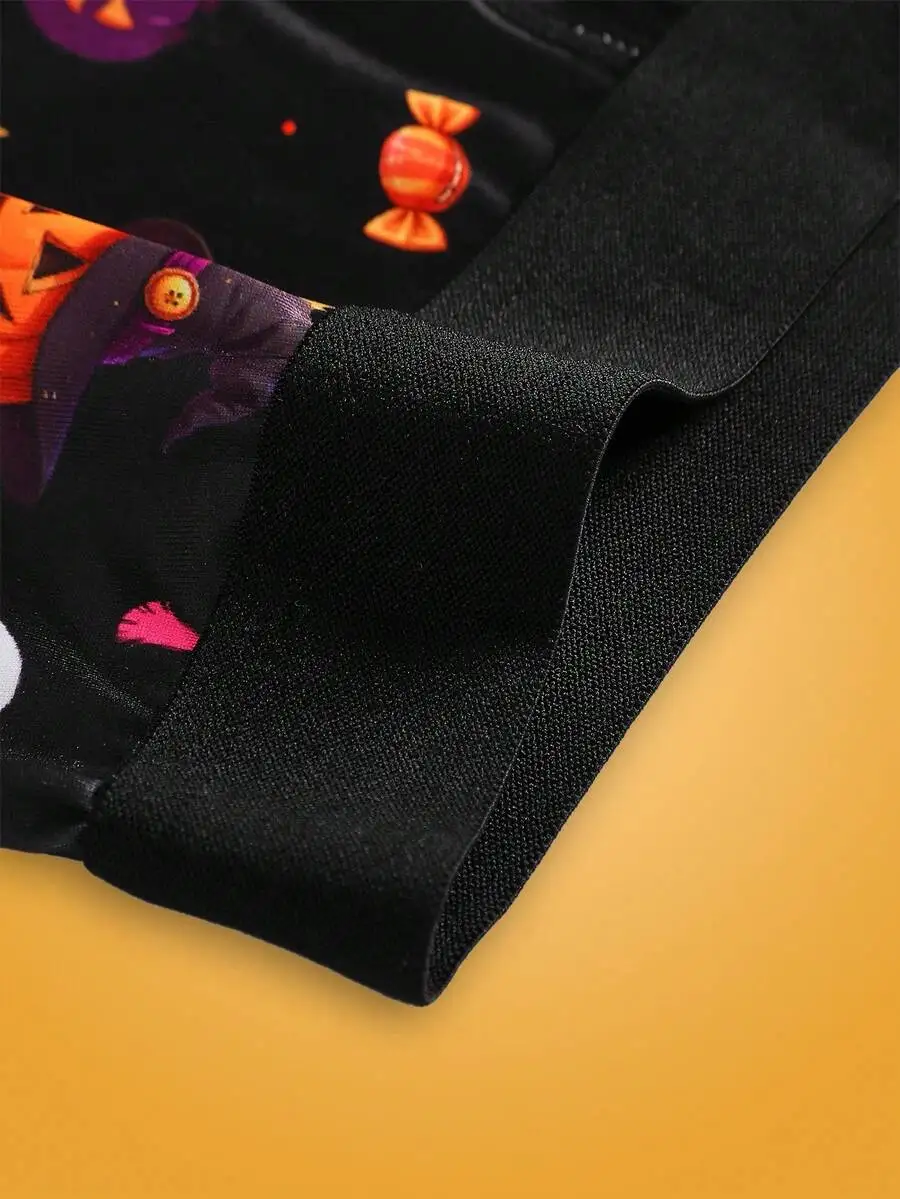 

Halloween 3D Digital Print Pumpkin Ghost Bat Mens Boxer Briefs