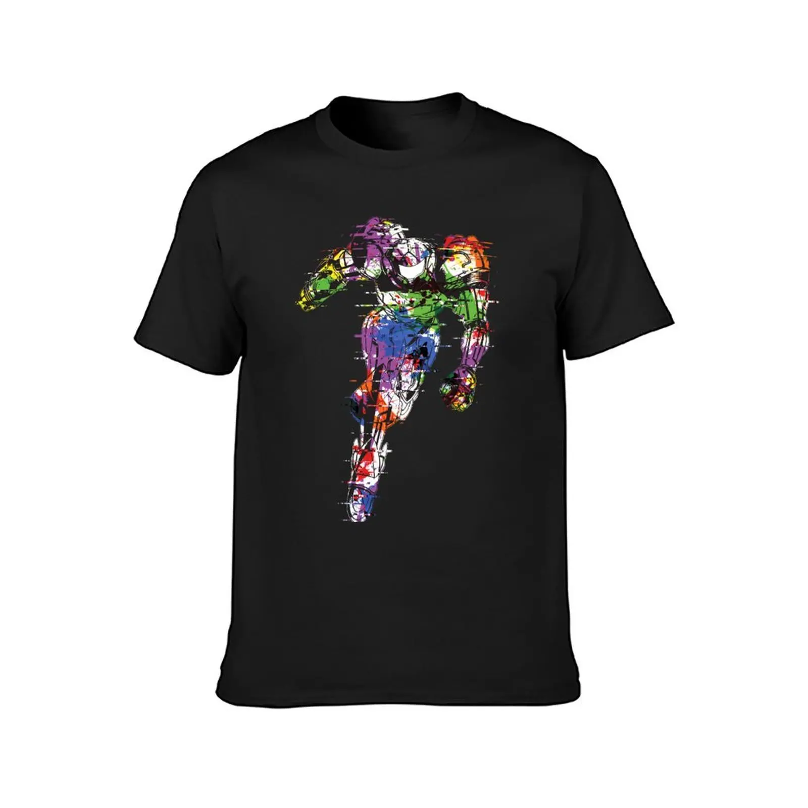 Samus Aran - Joins The Battle! Metroid [Glitch Remix Ver] T-Shirt Short sleeve tee blanks heavyweight t shirts for men