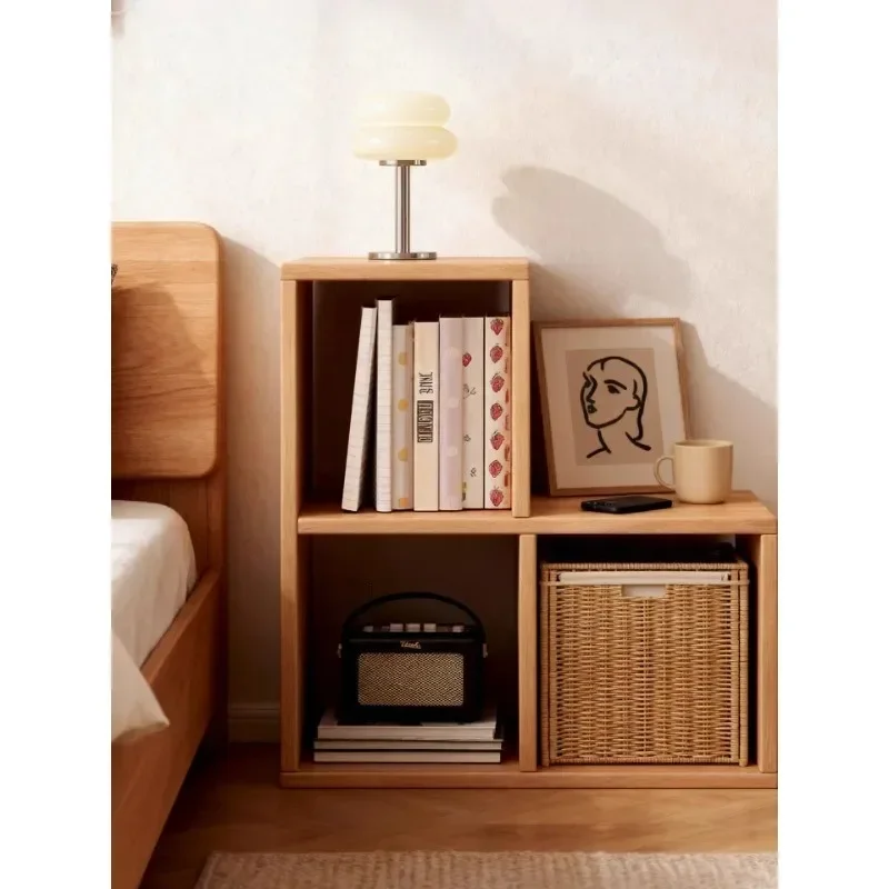Shelf household small apartment bedroom bedside table creative free combination lattice cabinet simple storage cabinet bedside