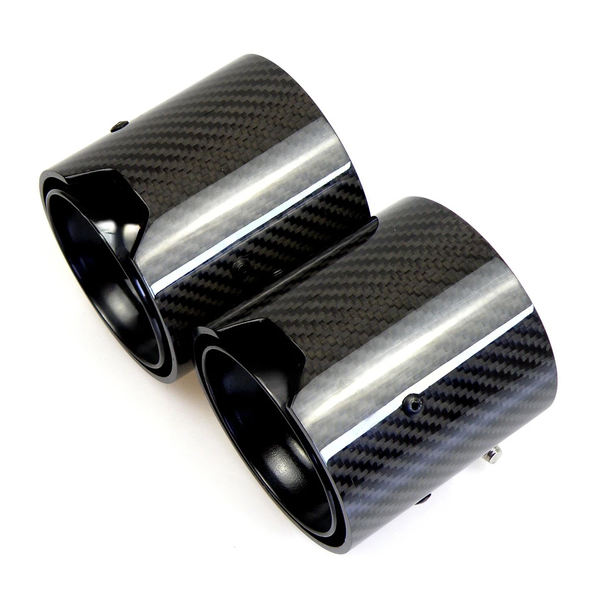 1 Piece M Performance Black Coated Carbon Fiber Exhaust Tip For  M3 M4 M235i M240i M335i M340i M435i M440i