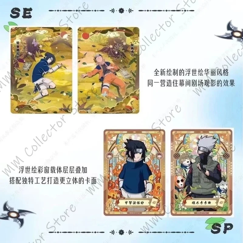 KAYOU Genuine Naruto Cards T2W9 T4W8 Booster Box Anime TCG Rare SE BP CR MR Ninja World Fight Chapter Collection Kids Toy Gift