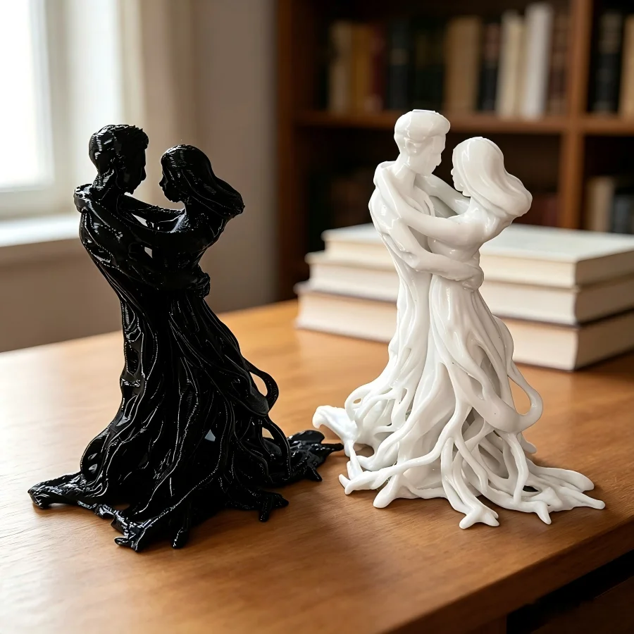 Eternal Embrace Art Sculpture Soul Fusion Couple Decoration Wedding Season Valentine's Day Christmas Home Decoration